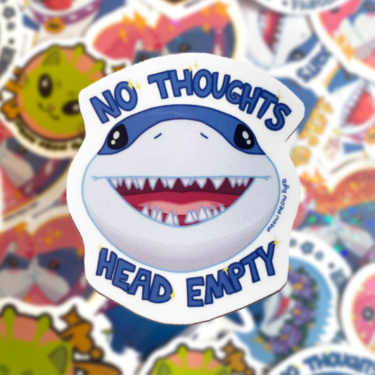 No Thoughts Jeff Sticker