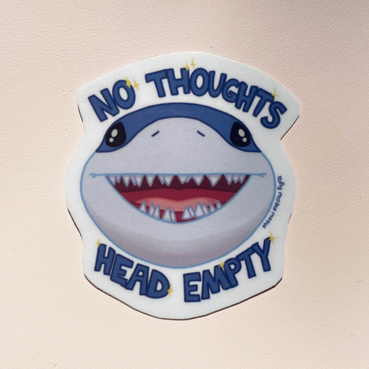 No Thoughts Jeff Sticker